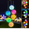 Colour Changing Hanging Wind Chimes Solar Powered LED Ball Lights Garden Outdoor