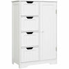 4 Drawers Bathroom Cabinet Free Standing Storage Unit Floor Cupboard White