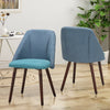 1/2x Occasional Dining Chair Linen Fabric Padded Seat Home Office Meeting Chair