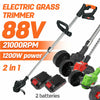 88V Electric Grass Trimmer Garden Lawn Heavy Duty Weed Strimmer Cutter 1200W