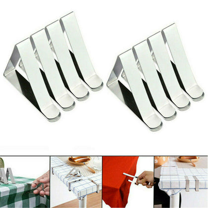 UK 8Pack Table Cloth Clip Desk Cover Skirt Tablecloth Clamp Banquet Home Picnic