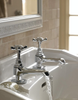 Traditional Twin Basin Sink Hot and Cold Taps Pair Chrome Bathroom Water Faucet