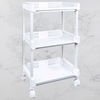 3 Tier Kitchen Storage Trolley On Wheels Bathroom Roller Rack Shelving Unit Cart