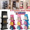 Hanging Handbag Organizer 6 Pockets Shelf Bag Storage Holder Wardrobe Closets