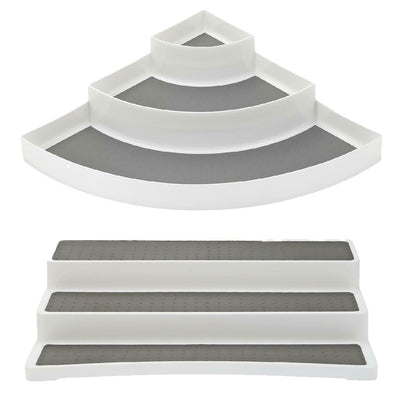 3 Tier Kitchen Shelf Pantry Storage Can Spice Jar Rack Plastic Shelves Organiser