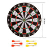 15 Inch Dart Board 6 Darts For Adults Or Kids Double Sided Dartboard Party Game