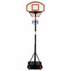 Free Standing Basketball Net Hoop Backboard With Adjustable Stand Set On Wheels