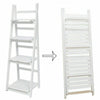 4 Tier White Ladder Shelving Unit Display Stand Book Shelf Wall Rack Storage