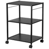 VEVOR Printer Stand 3-Tier Rolling Printer Cart with Hooks and Storage Shelves