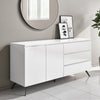Large White High Gloss Sideboard with Drawers - Rochelle RCH002