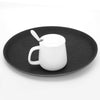 Black Round Non-Slip Tray 16" Serving Drinks Bar Pub Waiter Food Tray Cafe