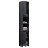 High Gloss Bathroom Tallboy Cabinet Modern Cupboard Storage Shelf Furniture Unit