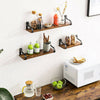 Set of 3 Corner Wall Shelves Industrial Style Metal Wood Shelving Shelf Storage