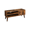 Dark Brown TV Stand Scandinavian Retro Unit Wooden Media Cabinet Side Vintage