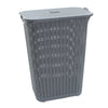 Laundry Washing Basket 75L Hamper Storage Linen Clothes Lid Rattan Style Plastic