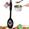 Solid Slotted Spoon Nylon Black Non Stick Cooking Serving Kitchen Heat Resistant