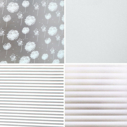 Bathroom Living Room Window Glass Privacy Film PVC Frosted Static Sticker Decor