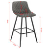 1/2/4er Barstool Breakfast Kitchen Metal+Velvet Counter Bar Chair Faux Bar Stool