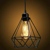 Industrial Geometric Ceiling Pendant Light Easy Fit Metal Cage Pendant Fixture