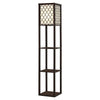 4 Tier Shelf Floor Lamp w/ Shade Standing Light Open Shelves Storage Living Room