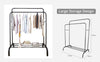 Heavy Duty Metal Double Clothes Rail Rack Garment Hanging Display Stand Shelf
