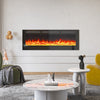 60" Electric Fireplace Adjustable Flame Heater Wall Mounted Bed Room Burner Heat