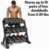 3 TIERS SPORTS STAND RACK HOLDER DUMBBELLS STORAGE RACK GYM WEIGHTS