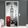 London Big Ban Red Telephone Door Mural 90cm Width Art Self-adhesive Stickers
