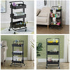 Heavy Duty 3Tier Storage Trolley Cart Metal Rolling Utility Organizer Rack Salon