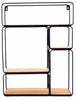 Retro Wall Storage Unit Metal Wood Industrial Style Shelves Vintage Shelf Rack