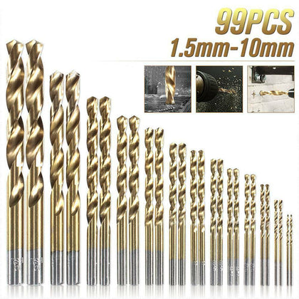 99pc Cobalt Drill Bits Set for Stainless Steel Metal HSS-Co Cobalt Bit Titanium