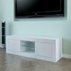 Modern TV Unit Cabinet Stand Sideboard High Gloss Two Doors LED Lights