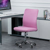 Padded Seat Computer Desk Office Chair Fabric Home Swivel Study Chair Pink/Grey