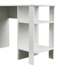 White Wooden Corner Computer Desk L-Shaped Office Workstation Table Bookshelf