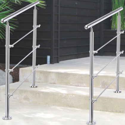 Outdoor Stainless Steel Handrail Grab Rail Safety Handrail Doorstep Garden Steps
