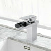 Chrome Bathroom Basin Faucet Waterfall Sink Deck Mounted Bath Taps Single Hole