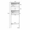 Over Toilet Cabinet Freestanding Washing Machine Rack W/ Open Shelves and Doors