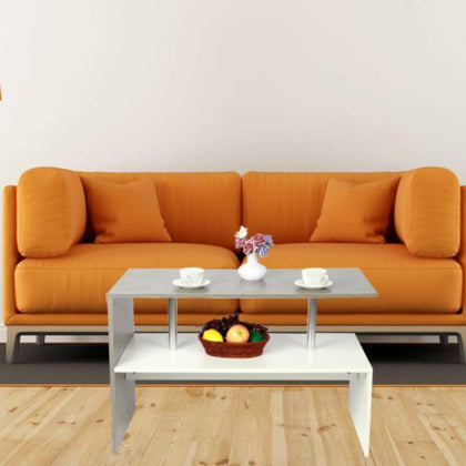 2 Tier Wooden Coffee Table with Storage Shelf Sofa Side End Desk Living Room