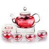 Heat Resistant Glass Teapot Infuser Coffee Tea Leaf Herbal Pot & Warmer & 6 Cup