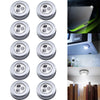 10x 3 LED TOUCH SELFADHESIVE LIGHT Bright White Battery Operated Push Night Lamp