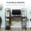 Industrial Large Office Desk Metal Vintage Writing Computer Table Shelf Shelves