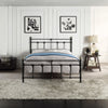 BAYFORD TRADITIONAL METAL BED FRAME - BLACK-BRASS-WHITE - SINGLE TO KING SIZE