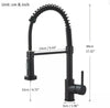 Kitchen Sink Mixer Tap Black Copper Faucet Mono Taps Swivel Pull Out Spray Spout