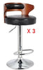 Set of 3 Matching Bar Stools Faux Barstools Kitchen Stool Breakfast Bar Chairs