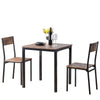 3pcs 2-Seater Dining Set 1 Table 2 Chairs for Dining Room Kitchen Furniture
