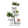 Indoor Outdoor Plant Stand 4 Tier Metal Flower Pots Holder Rack Display Shelf