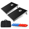 Foldable Solid Aluminum Board Cornhole Bean Bag Toss Game Set Sandbag Sports Fun