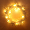 LED Devil Angel Feather Wreath With Light Halloween Party Hanging Front Door DIY