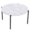 Industrial Wooden Metal Coffee Table Sofa Side Tea Table Woodgrain Marble Effect