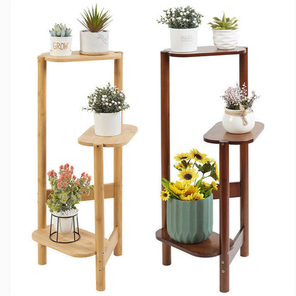 Triangle Plant Stand 3 Tiers Storage Rack Corner Ladder Shelves for Home Office